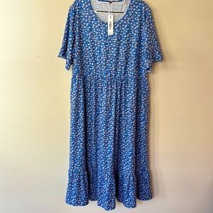 Styleword Ladies Dress Short Sleeve Elastic Waist Size XXL